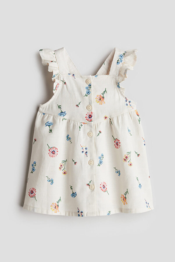 H&M Farbalalı ve Pamuklu Elbise