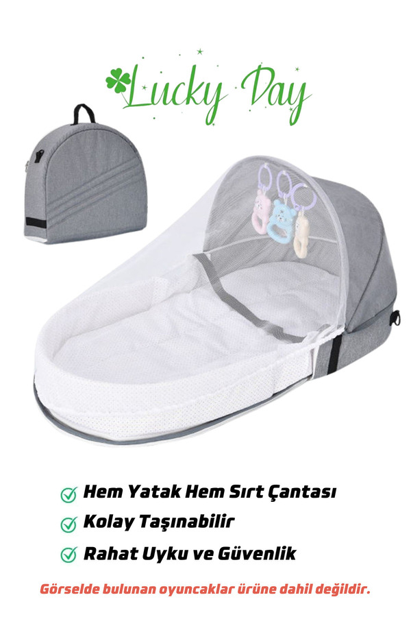Lucky Day Katlanabilir Anne Yanı Yatağı Taşınabilir Anne Yanı Minderi Çok Fonksiyonlu 50x100cm