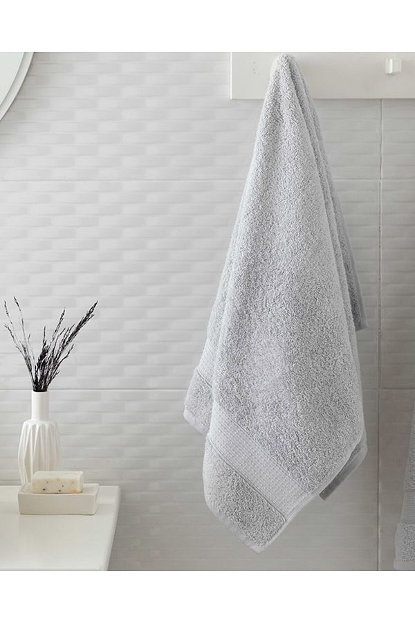 English Home-Πετσέτα προσώπου Pure Basic Cotton 50x90 cm Γκρι 1