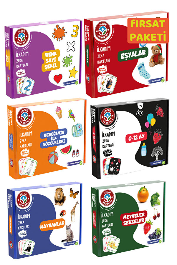 Çocuk Akademi Ilkadım Zeka Kartları (6 Adet)