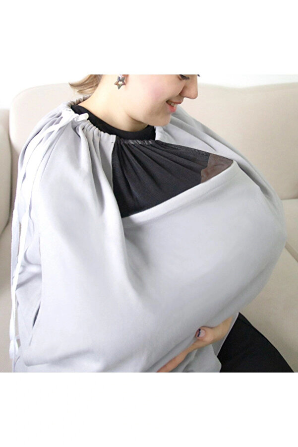 Babyjem Tül Pencereli  - Emzirme Önlüğü & Ana Kucağı Örtüsü 2in1