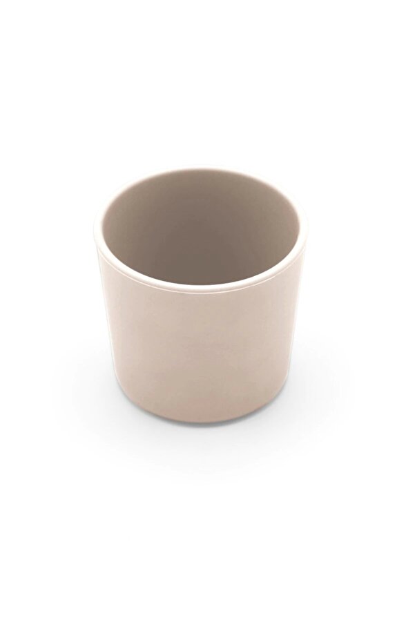 Babyjem Silikon Bardak + Silikon Mama Kaşığı Ekru Silikon Bebek Beslenme Seti