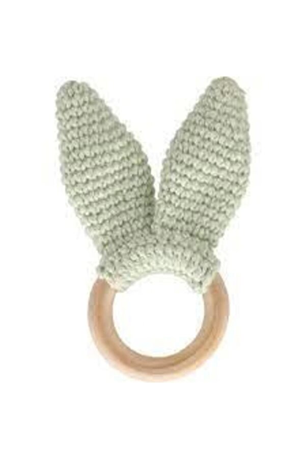 Babyjem Ahşap Halka Diş Kaşıyıcı Yeşil