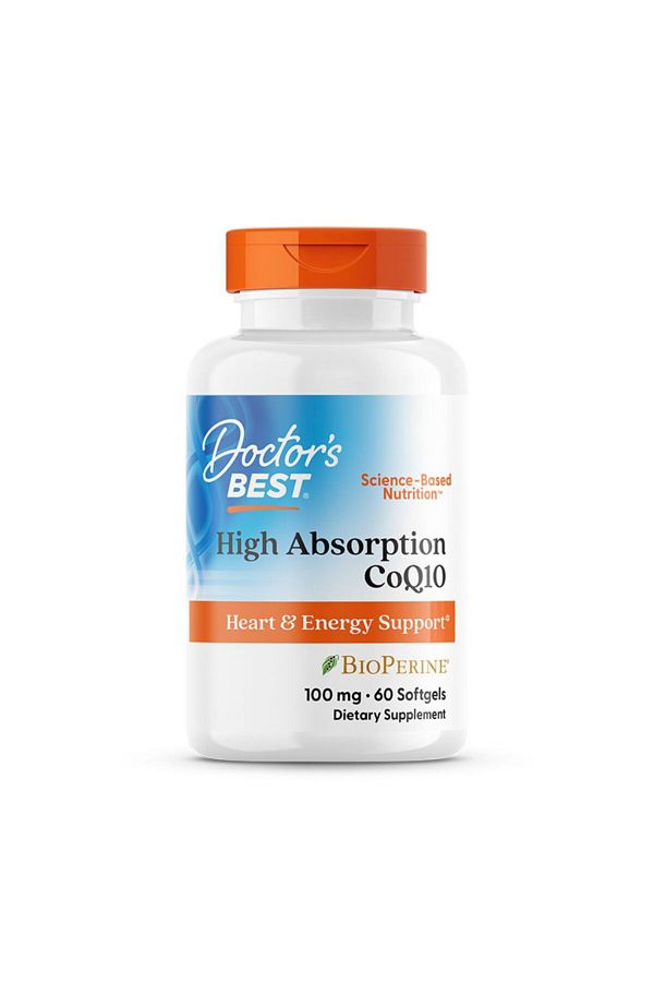 Doctor's Best-High Absorption CoQ10, 60 Softgels,with BioPerine, Important for the Creation of Energy 1