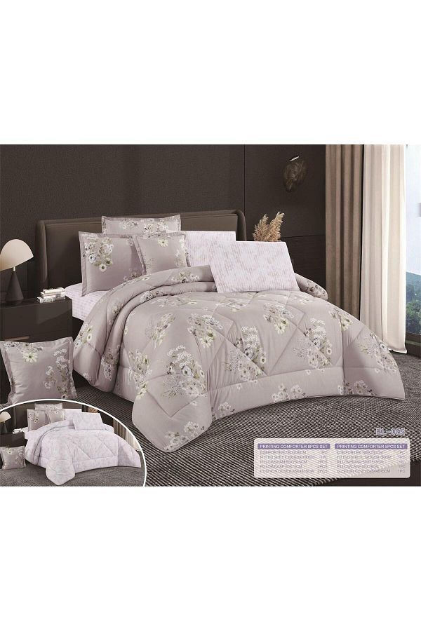 Moon-6 Pieces Double King Size Comforter Set, Soft and Comfortable, Double Pattern, Comforter Size 250x230 cm 1