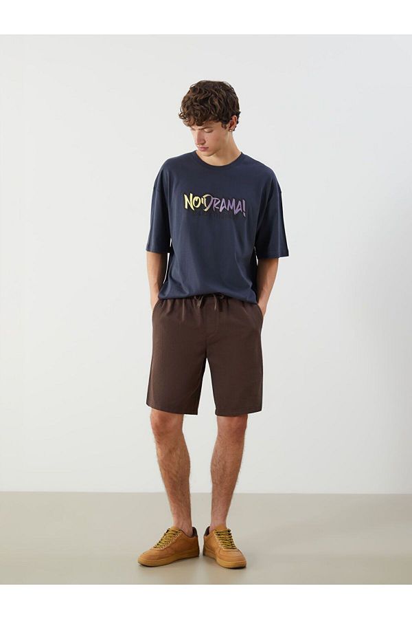 LC Waikiki-Xside Comfortable Fit Linen Look Men's Shorts 1