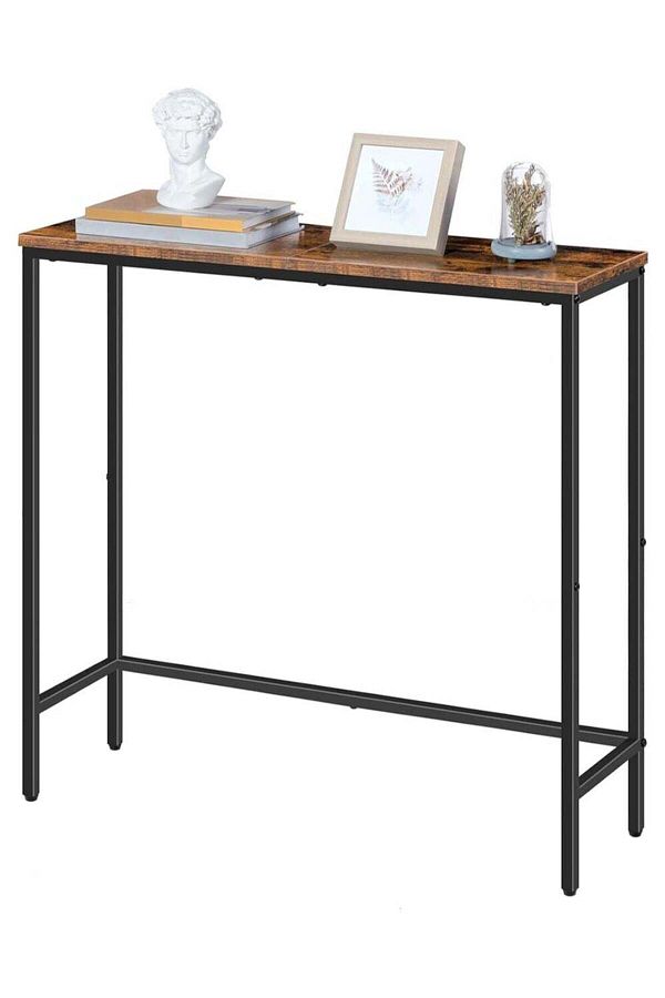 AGD-Narrow Console Table, Modern Side Table, Rustic Small Entryway Table, Side Display Desk for Bedr 1