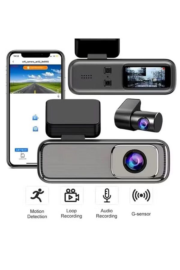 Sonic-Sonic Q6 4K Front & Rear Camera, HDR, Wi-Fi, Accident Sensor, Display, Parking Mode & Wide Lens. 1