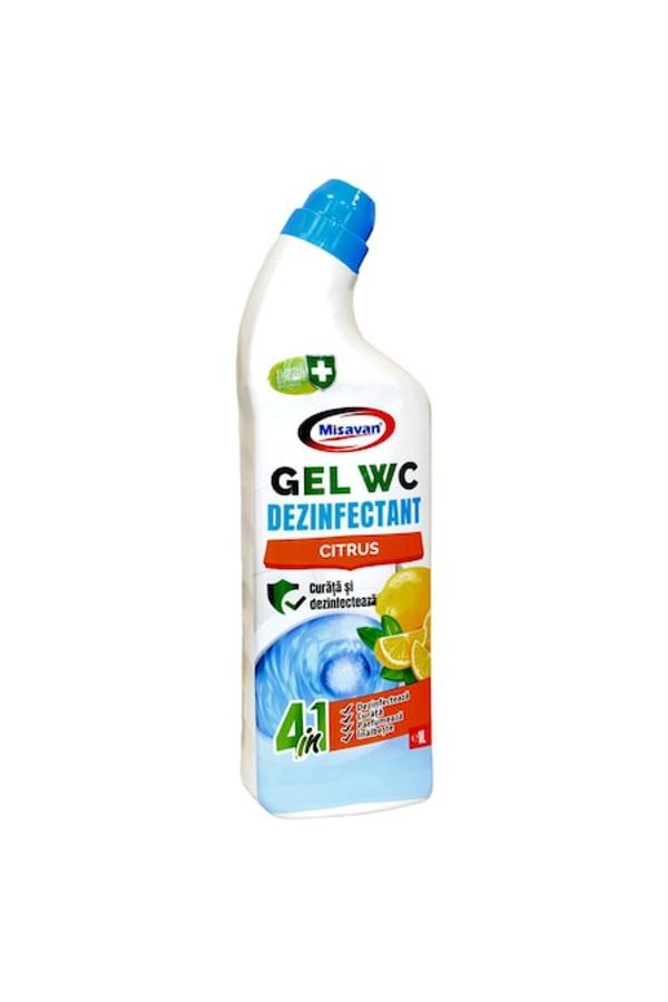 Misavan-Gel dezinfectant WC cu citrice, 4 în 1, 1 L 1
