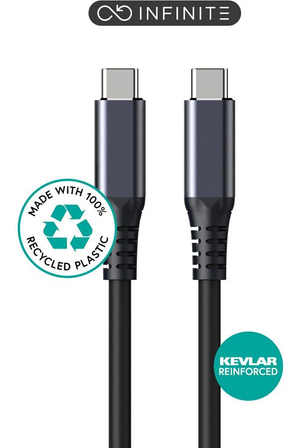 Inna marka-Cablu eSTUFF INFINITE USB-C 1.2m, USB4 Gen3x2, 240W, 40Gbps, 8K/60Hz, Negru. 1