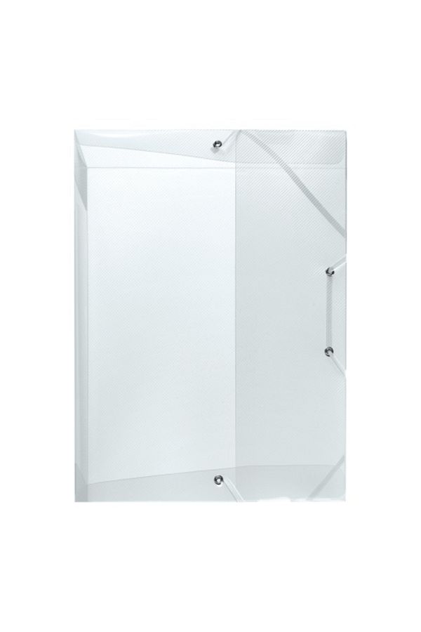 Herlitz-Dosar cu elastic, format A4, cotor 40 mm, material PP, culoare transparentă, închidere cu buton 1