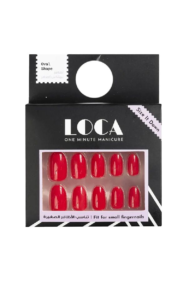 loça-Oval Red Artificial Nails from Luka - N4 1