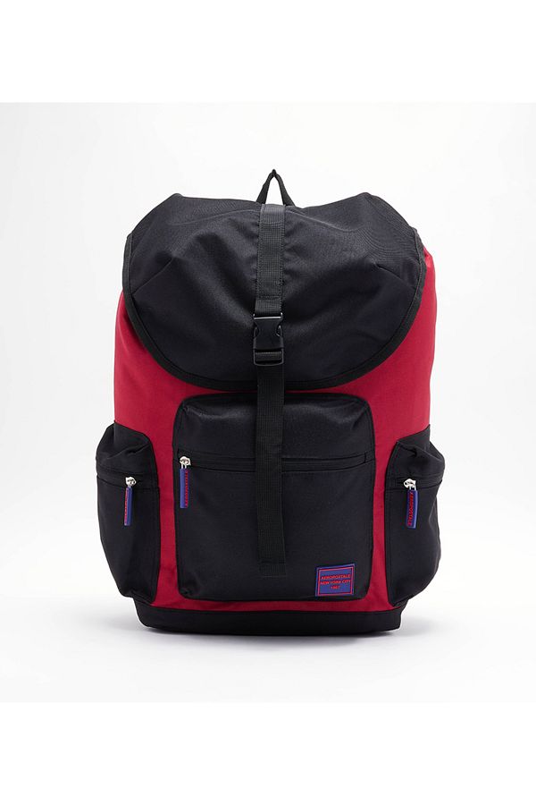 Aeropostale-AERO A GUY'S SINGLE COMPARTMENT BACKPACK WITH BRANDED PULLER AND BADGE WITH PRINT 1