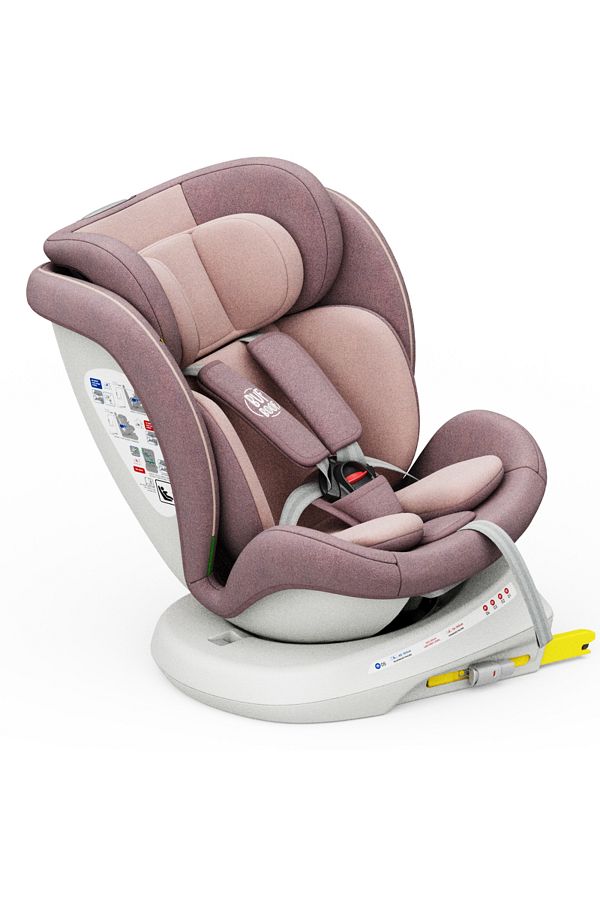 BUF BOOF-Scaun Auto Twt Plus Isize LightPurple Isofix Rotativ 360 Pozitie Somn Top Tether 40-150 Cm 1