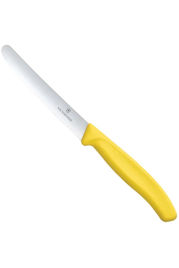 Victorinox-Cuțit zimțat pentru roșii cu vârf rotunjit, lungime 110/219 mm - galben 1