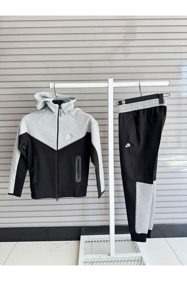 2AS-SET DE PANTALONI DE TRANSPORT TECH FLEECE COPII NEGRU-GRI 1