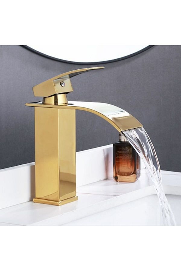 SMART GADGETS C&A-Baterie baie Cascade, monocomandă, design minimalist, oțel inoxidabil, auriu, 19 cm 1