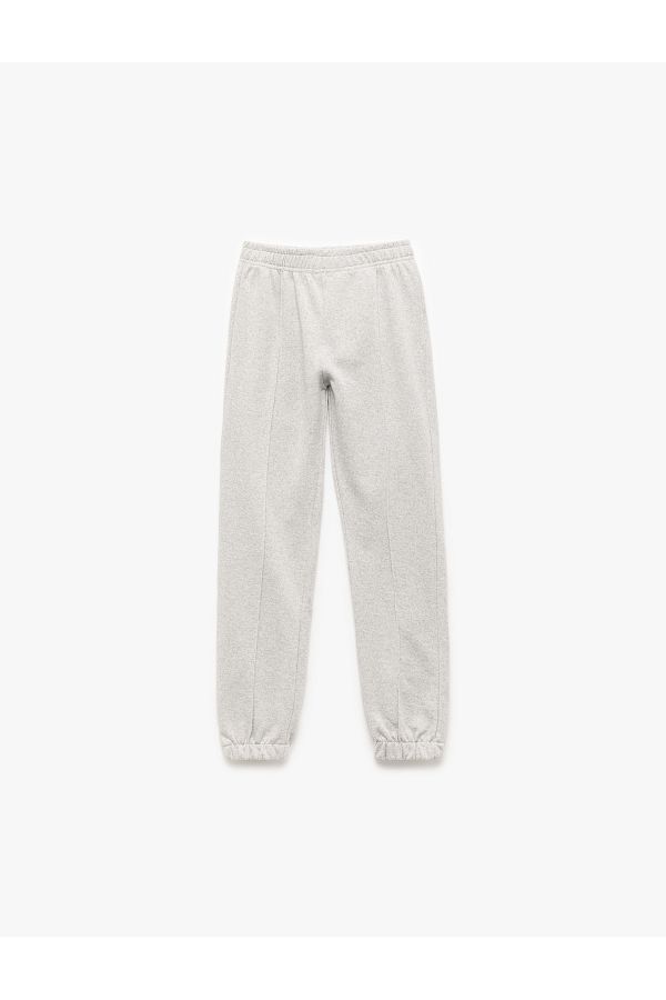 Koton-Elastic Waist Raster Basic Jogger Sweatpants 1