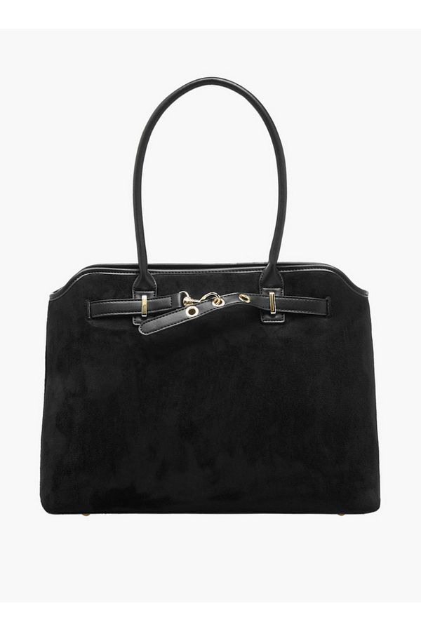 Flora Bella by Shoexpress-Solid Tote Bag with Double Handles and Zip Closure 1