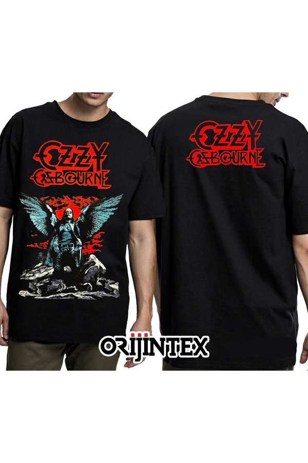 orijintex-Ozzy Osbourne Prince of Darkness Front Back Printed Unisex Black Tshirt 1