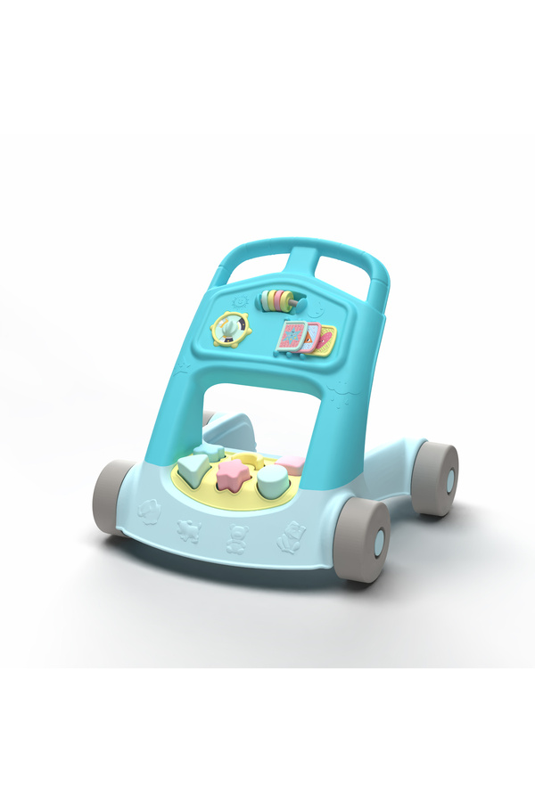 Uniqlion 2'si 1 Arada Yürüme Yardımcısı İlk Adım Arabası ve Şekil Eşleştirme Oyuncağı , 10 Ay+