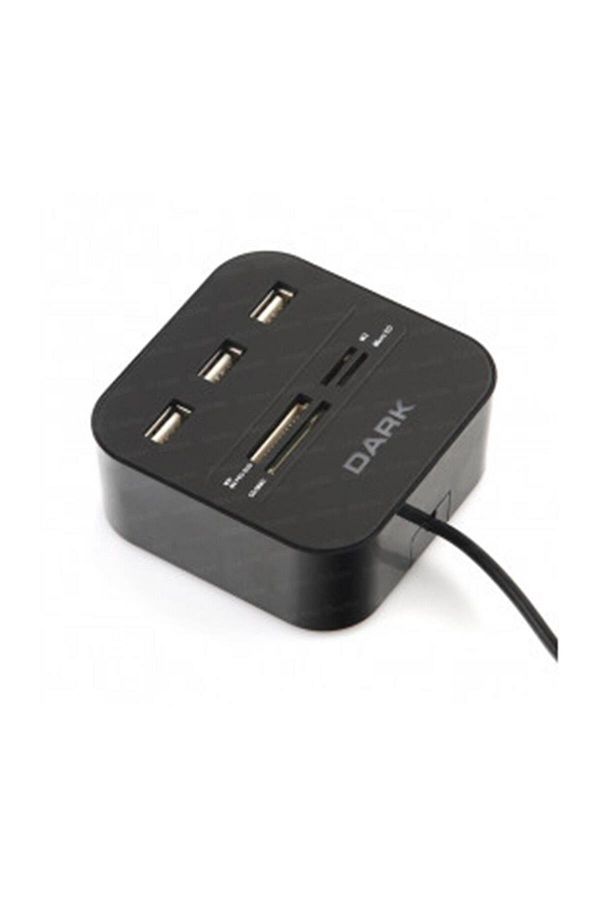 TREND-Dark ucr202 usb microsd-sd-mmc-m2-ms pro duo usb multiplexer with card reader 1