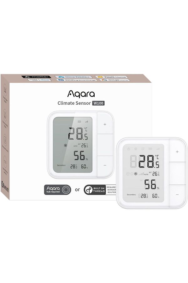 Aqara-مستشعر درجة الحرارة متعدد الوظائف Thread/Zigbee W100 1