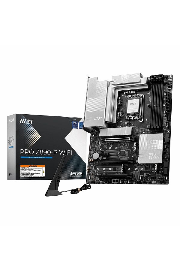 MSI-Pro Z890-P Wifi Ddr5 (9200Mhz)Oc M.2 Hdmi/Dp/Usb-C Pcie 5.0 1851P Atx Motherboard 1