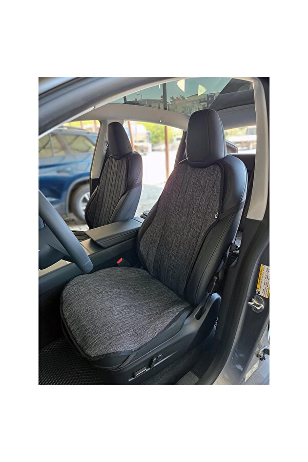 Bod Tesla Model Y Juniper Keten Koltuk Koruyucu Kılıf Cepli Siyah 2025-Sonrası