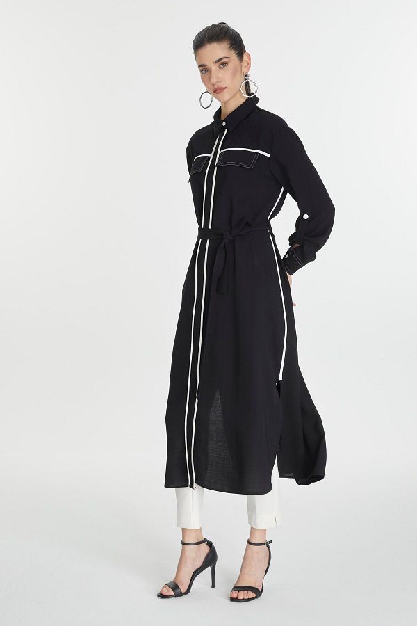 Zühre-Black/Ecru Wear and Go with Color Stripe Gc-0261 1