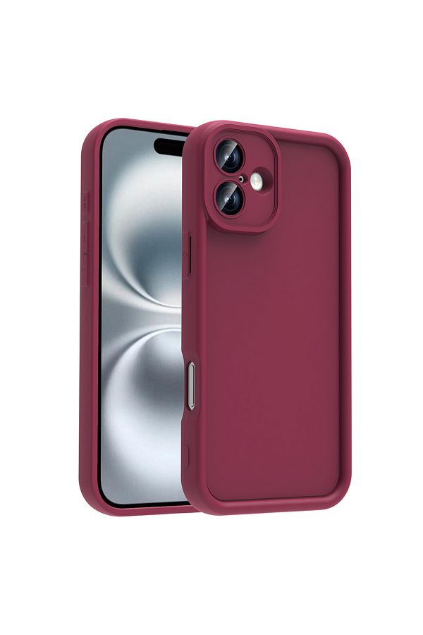 Cep Plus-iPhone 16 Case Cppl Pineapple Cover with Camera Protection - Plum 1