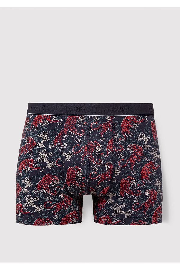 Mavi-Boxer albastru bleumarin cu imprimeu tigru 091121-24413 1
