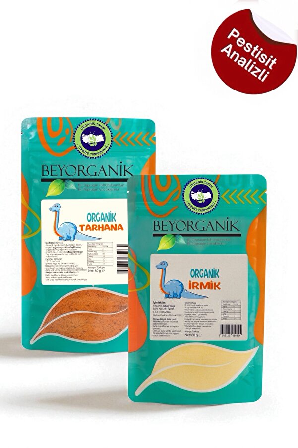 BEYORGANİK Organik Bebek Tarhanası & Bebek Irmiği Tanışma Paketi 2'li (ORGANİK SERTİFİKALI) 6 Ay 80gr