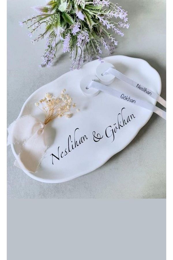 Mandalin Store-Long Oval Curved Decorative Plate 1
