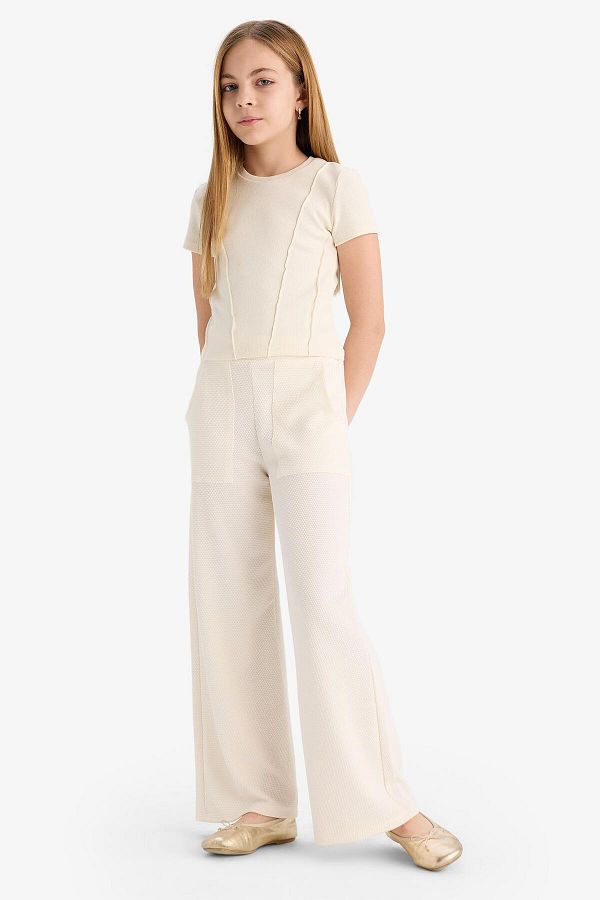 DeFacto-Girl's Wide Leg Trousers C1180A824Sp 1