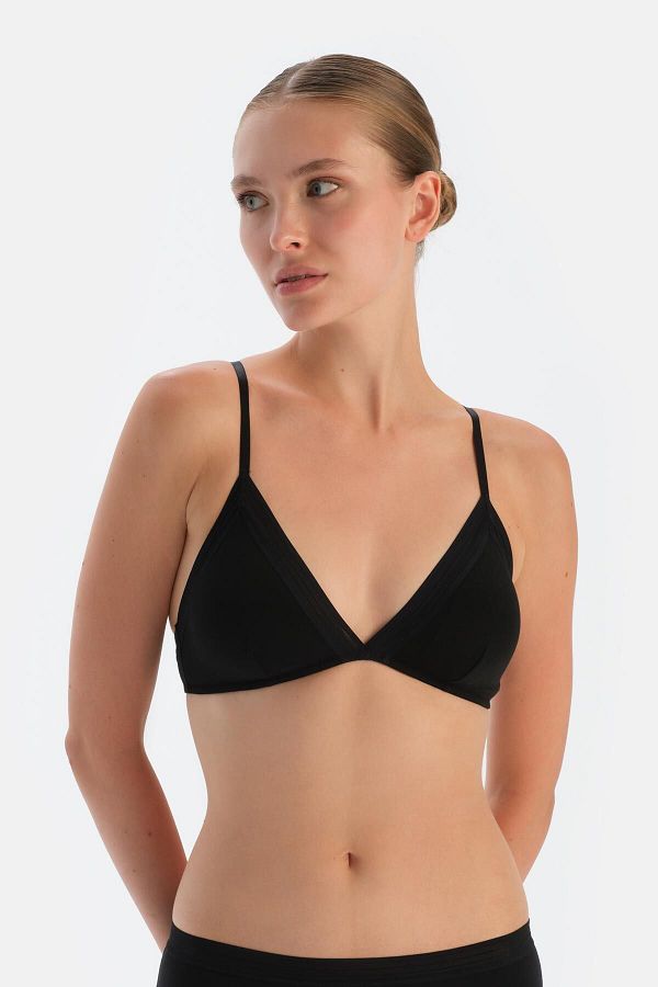 Dagi-Black 1330Kc Basic Triangle Form Soft Bra 1
