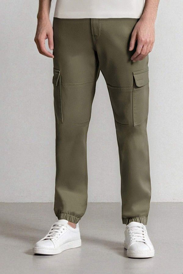 DeFacto-Παντελόνι Jogger Gabardine - Ελαστική μέση, τσέπη Cargo και ελαστικό πόδι E1037ax24wn 1