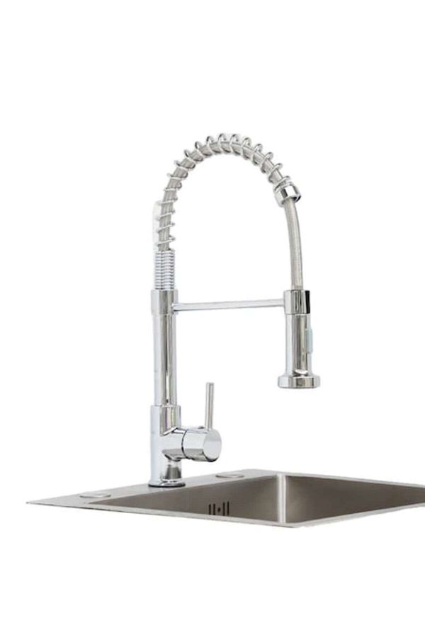 Rovitech-Baterie sanitara, tip spray retractabil, apa calda si rece, crom, montare pe blatul de lucru 1