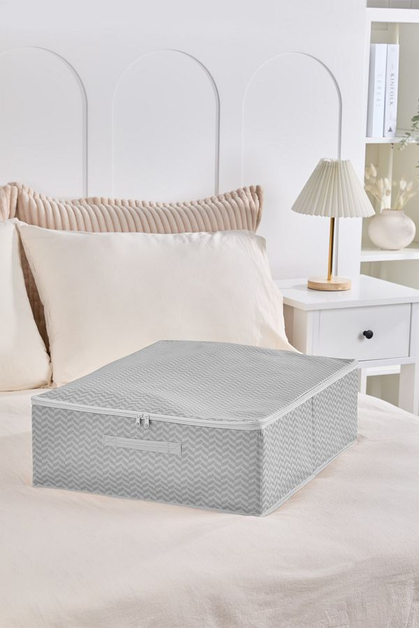 Serstil-Medium Size under Base Box Canister |   Under Bed Organizer Storage Box with Lid and Zipper - 45X55X18Cm 1