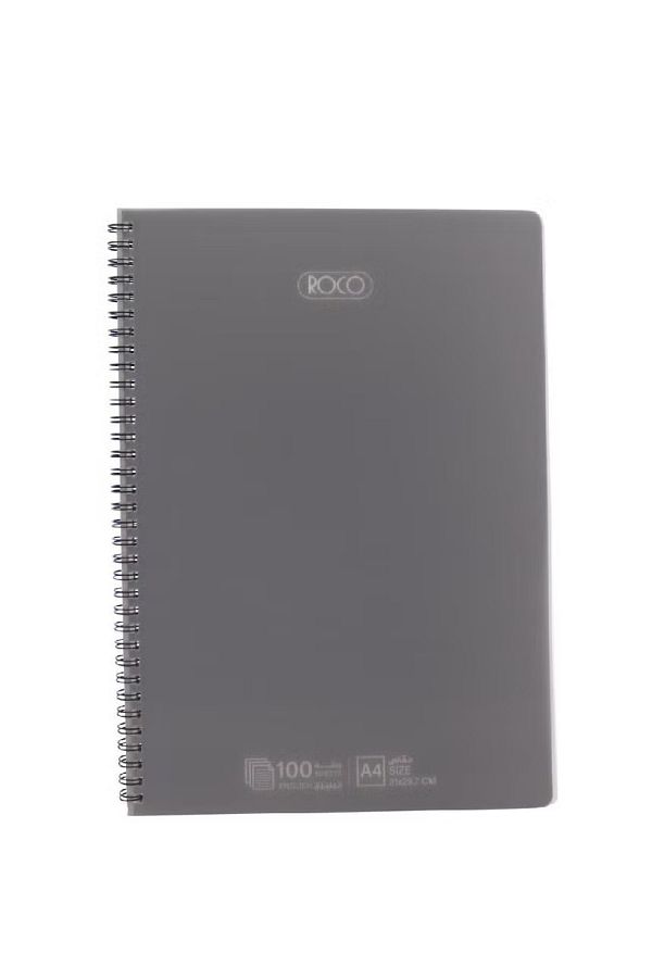 Roco-Notebook A4 100 Sheets Double Ruled – English Ruled Writing Book for Daily Use 1