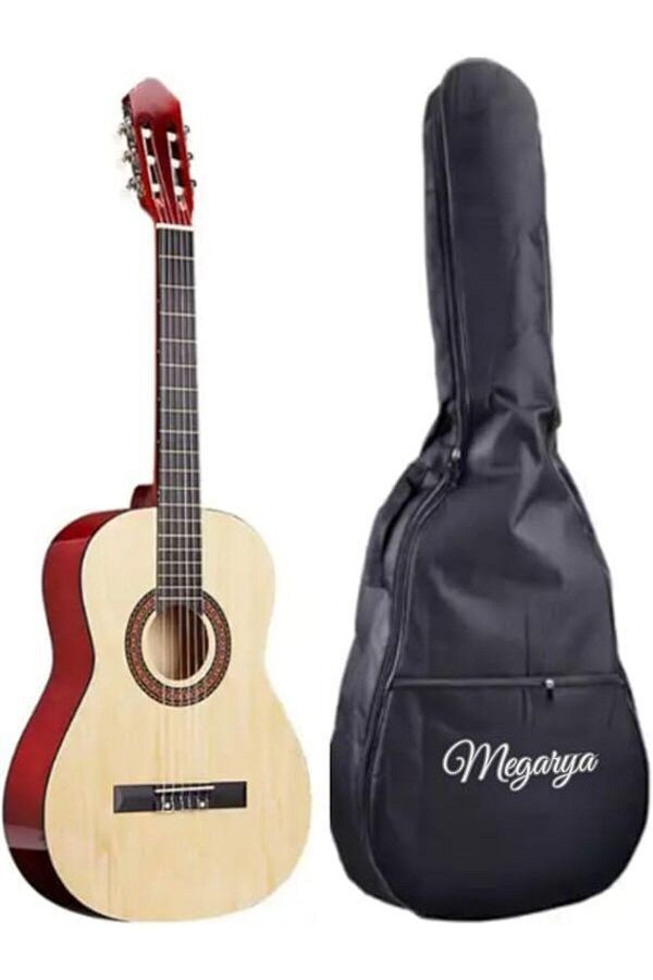 MegArya-38” Classical Guitar with Nylon Strings with Bag (Natural) 1
