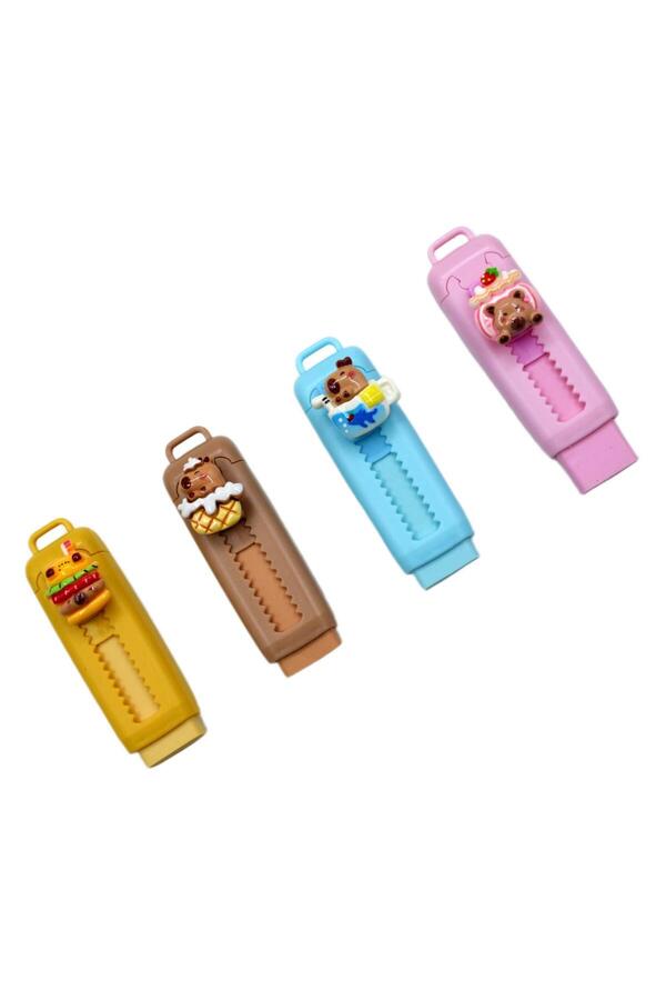 Mikro-Capybara Sliding Eraser (Er-4520) 4 Pieces 1