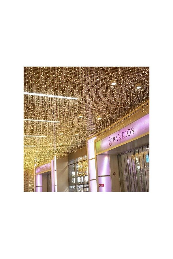 JollyMag-Instalatie de Craciun, tip perdea franjurata cu lumina led alba, 360 leduri, 8M, 9015W 1
