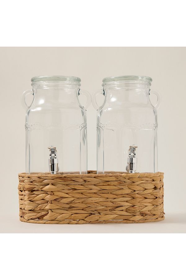 Alberto-glass juice jar set with basket 2pcs/3100 ml 1