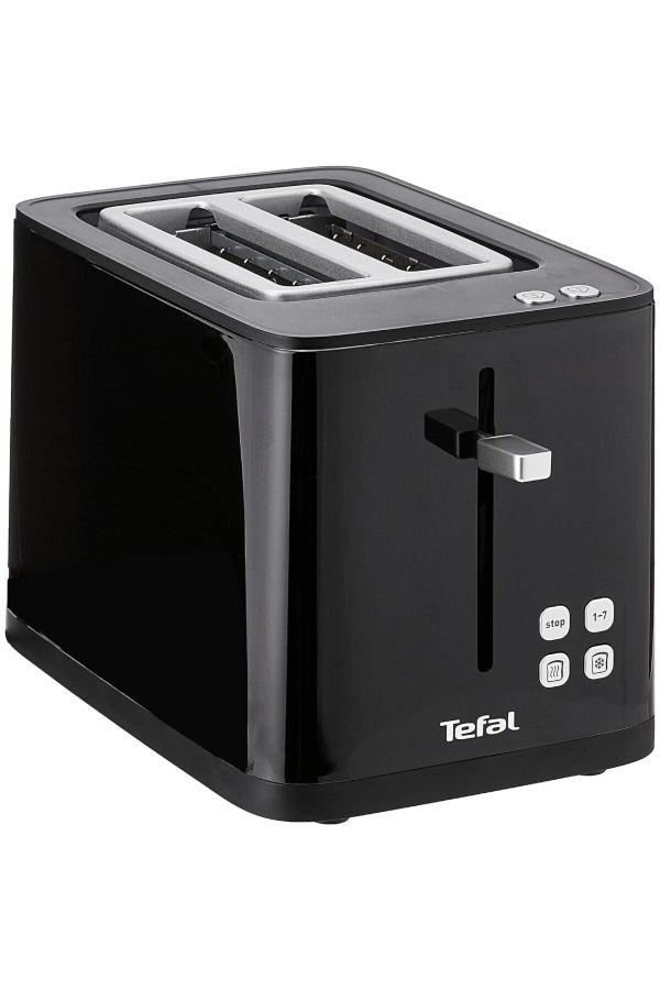 TEFAL-محمصة خبز رقمية ذكية وخفيفة الوزن تتسع لشريحتين مع صينية فتات قابلة للإزالة 1