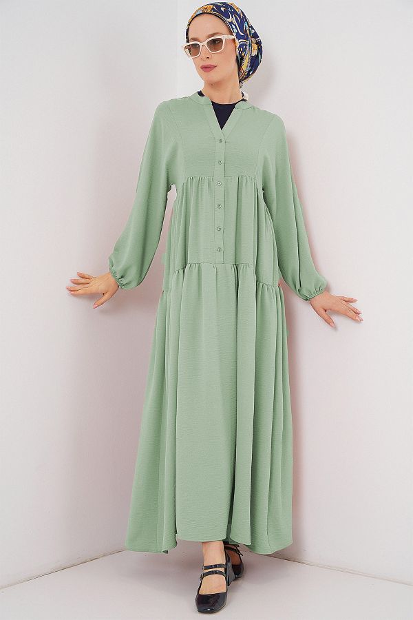 Bigdart-2527 Rochie lungă hijab pentru femei - E.Green 1
