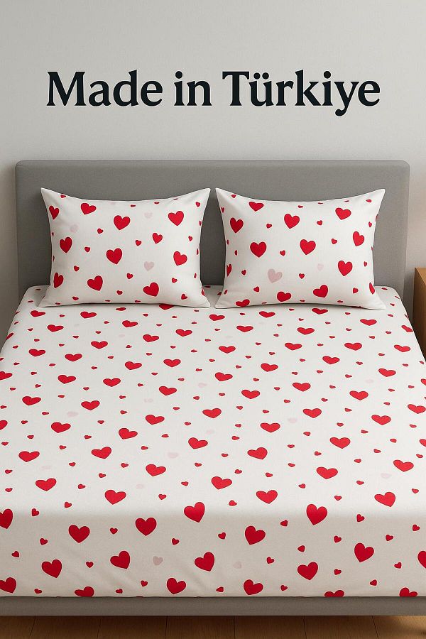 Güvenal-Carmen Pillowcase Fitted Sheet Set Patterned Pillowcase and Fitted Sheet Dowry 1