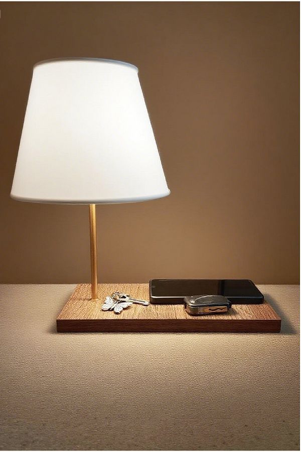 571 Store-Decorative Table Lamp Shade Mdf Foot Fabric Head 1