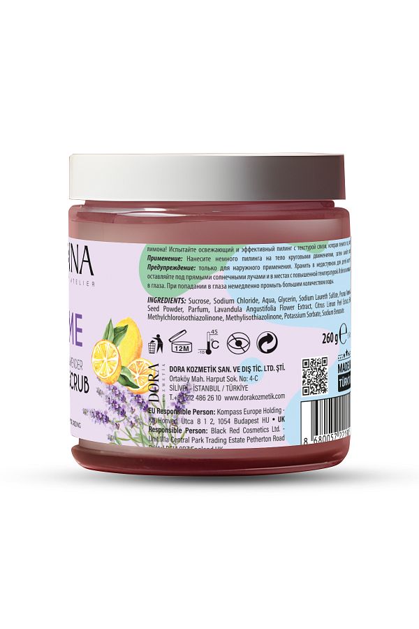 Bianna-Purifying & Moisturizing Slime Body Peeling with Lemon & Lavender Extract - 260Gr 1