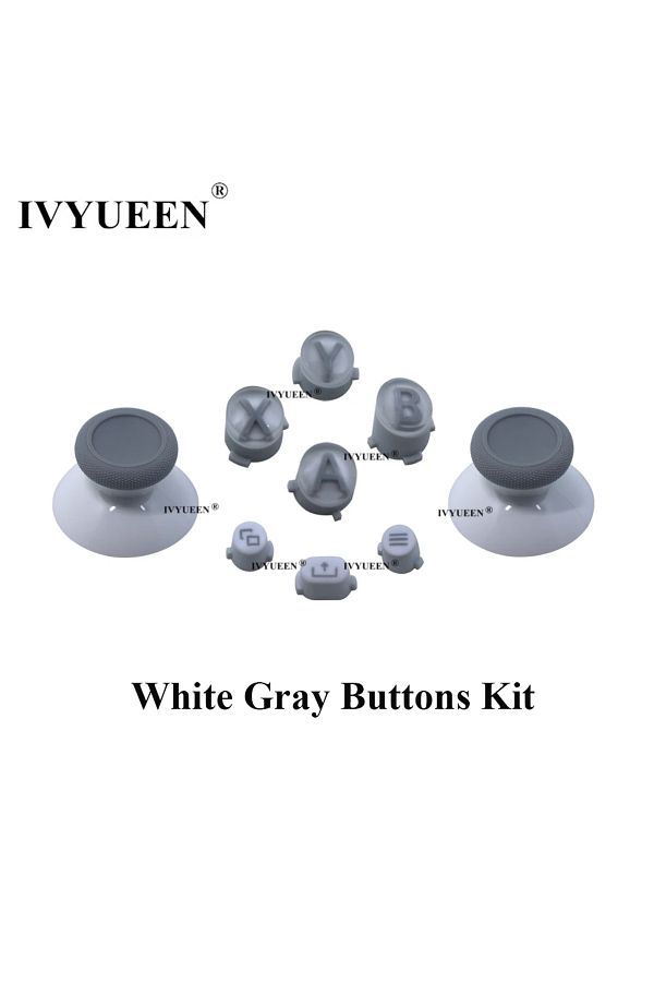 Choice-White Gray IVYUEEN for XBox Series X S Core Controller Thumbsticks ABXY View Menu Share Buttons Mod 1